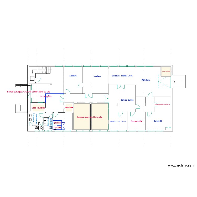 pic sacl. Plan de 19 pièces et 322 m2