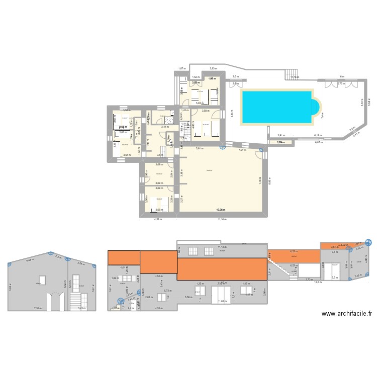 Lairière 0.4. Plan de 32 pièces et 592 m2