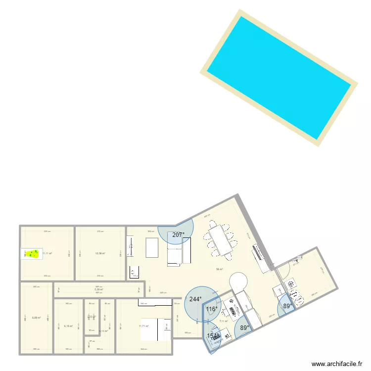 Maison Grisolles - Evolution 1. Plan de 