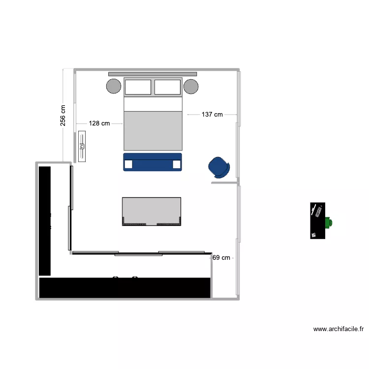 VDA CHAMBRE MASTER 17C. Plan de 