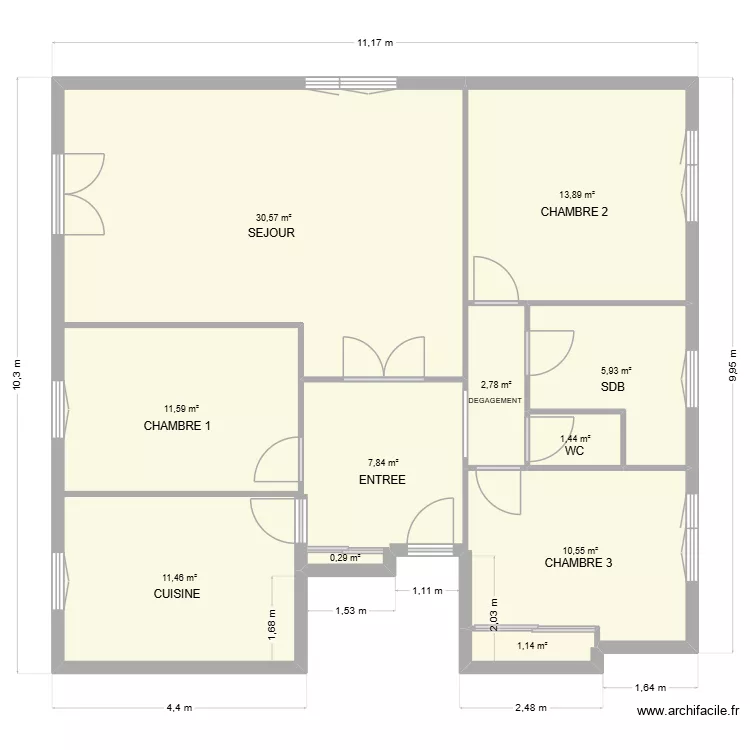 MILLET. Plan de 11 et 97 m² MILLET. Plan de 11 et 97 m²