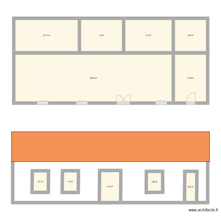 gradignan. Plan de 11 pièces et 124 m2