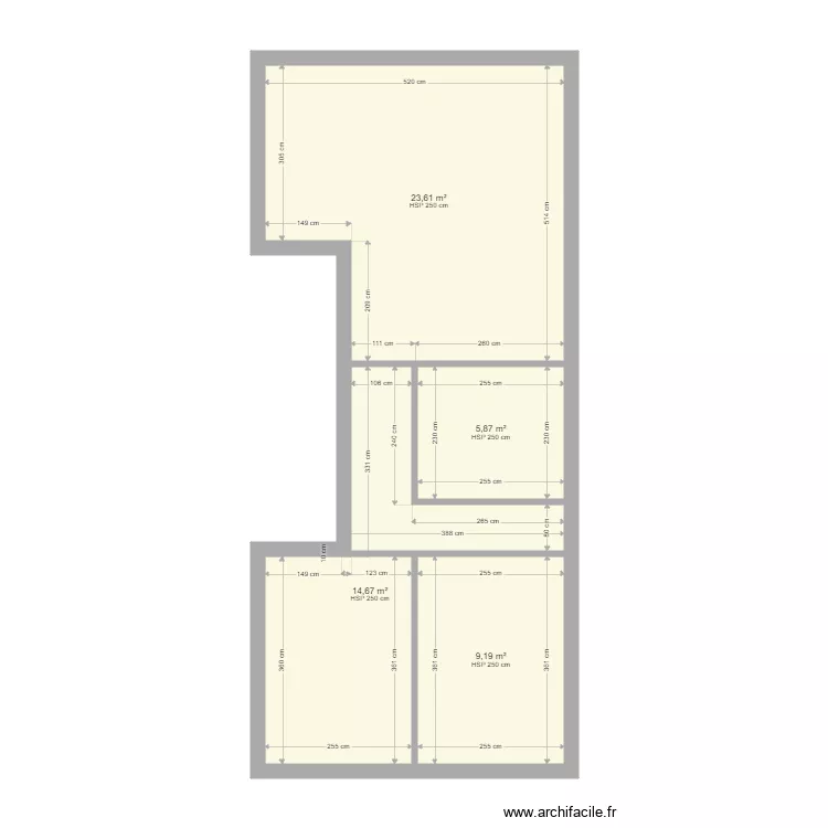 Apprt Stelle Maris 3. Plan de 4  et 53 m²