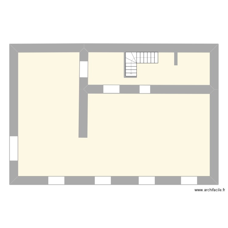casamama rdc. Plan de 2 pièces et 117 m2