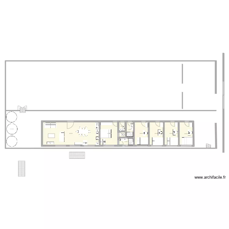 26x5m plain pied. Plan de 