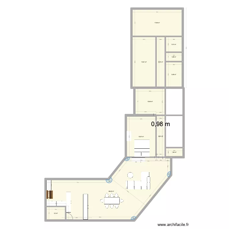 COLOMBIER CUISINE. Plan de 12  et 155 m²