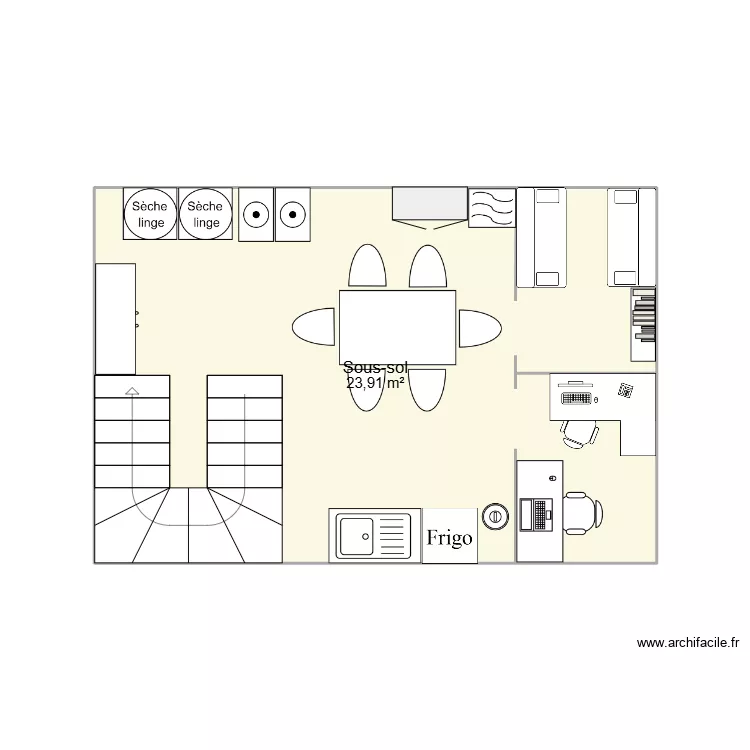 francks provost sous sol. Plan de 