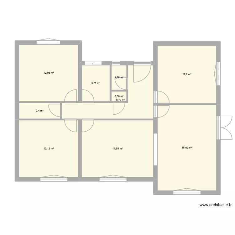 chez nous. Plan de 10  et 86 m²