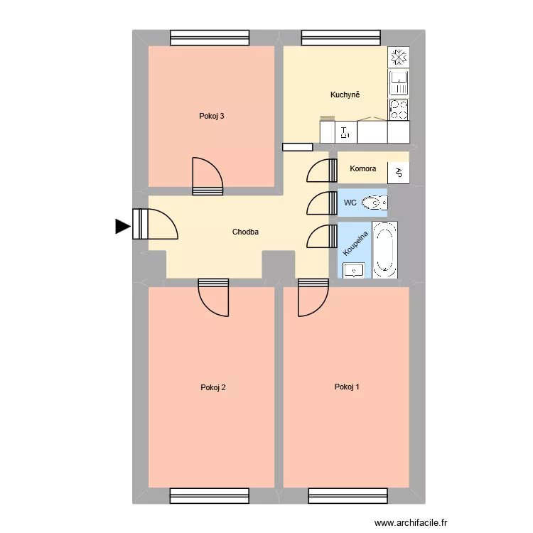 Fibichova 220, byt 2. Plan de 15 et 198 m² Fibichova 220, byt 2. Plan de 15 et 198 m²