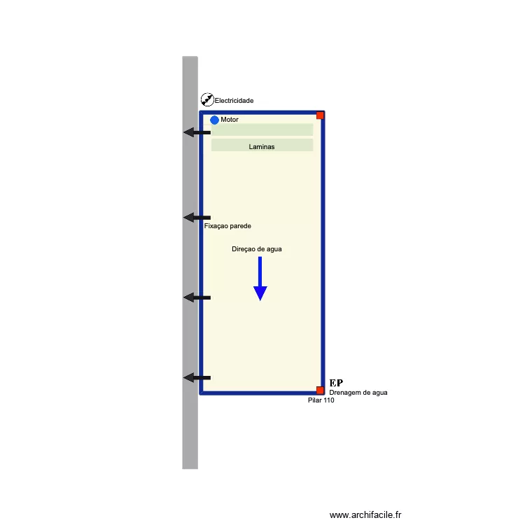 Paulo Ferreira. Plan de 1 pièce et 10 m²