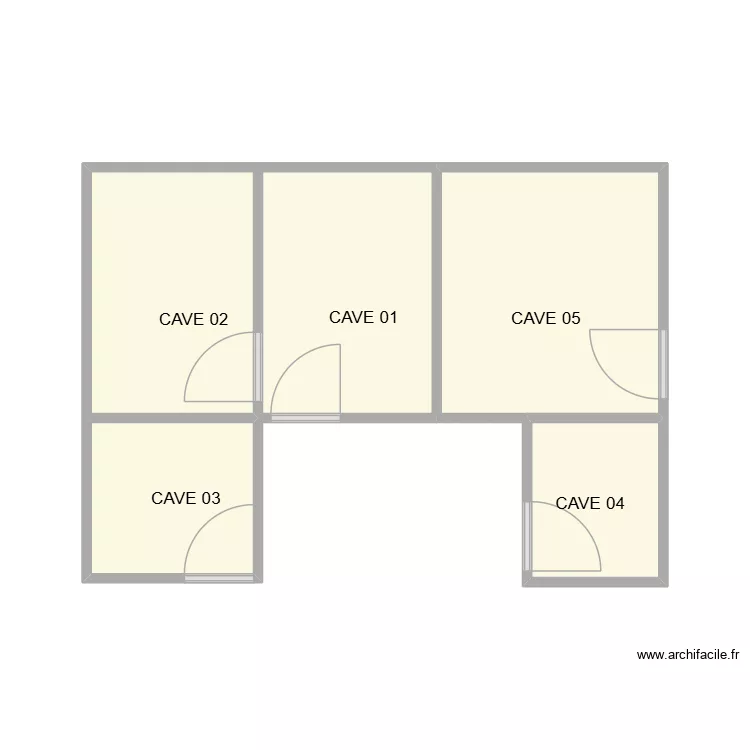 AIGREFEUILLE CAVE. Plan de 5  et 24 m²