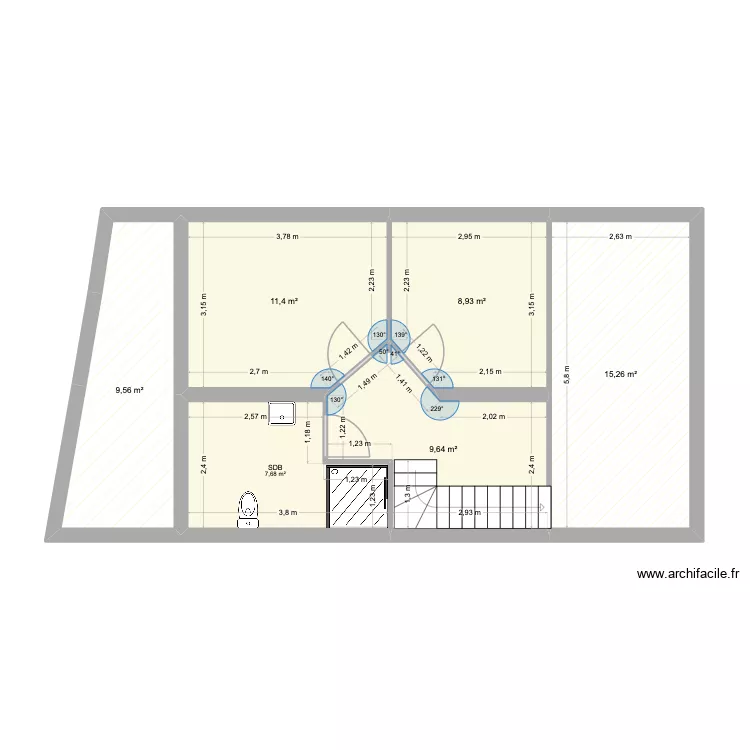 &eacute;tage ferme V3. Plan de 