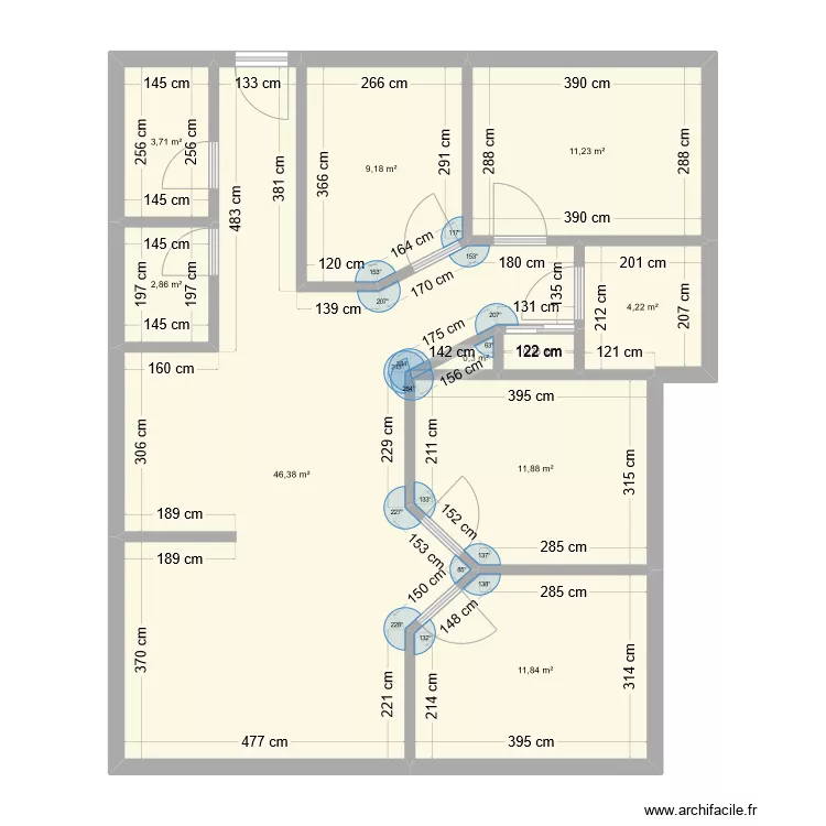 plan aavant am&eacute;nagement epsilon 3 bat B. Plan de 