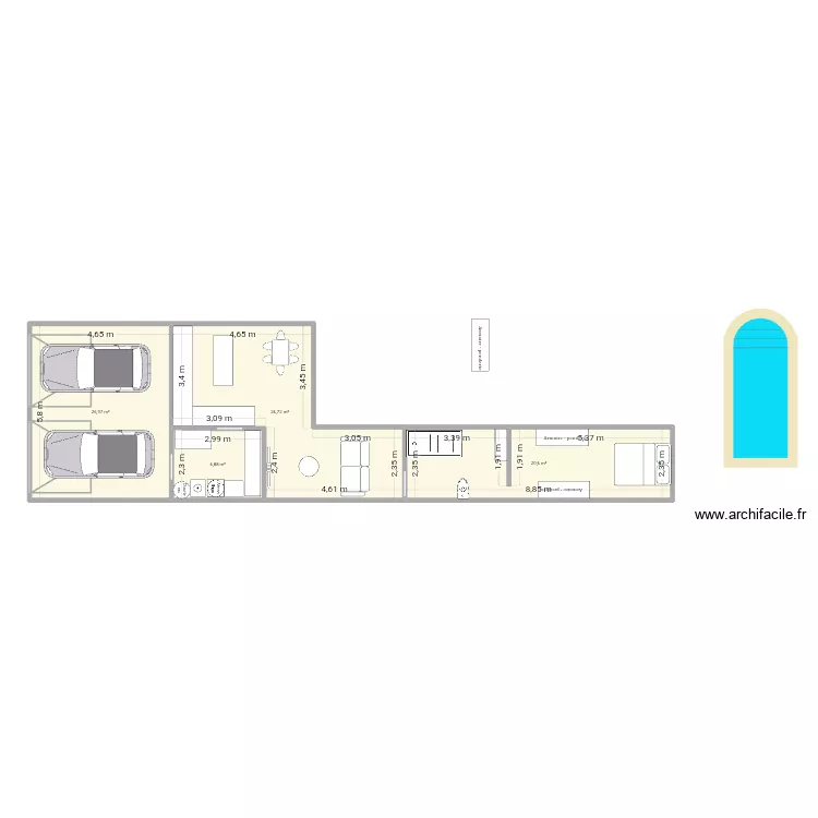Container3. Plan de 4  et 81 m²