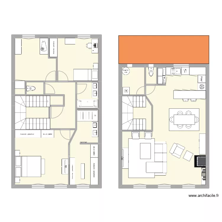 belloi r&eacute;nov&eacute;. Plan de 16  et 124 m²
