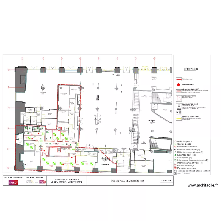 sncf le raincy. Plan de 