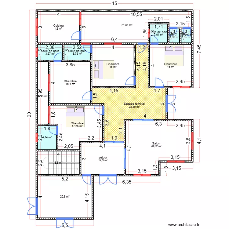 RDC Ouseynou Dienne. Plan de 18 et 223 m² RDC Ouseynou Dienne. Plan de 18 et 223 m²