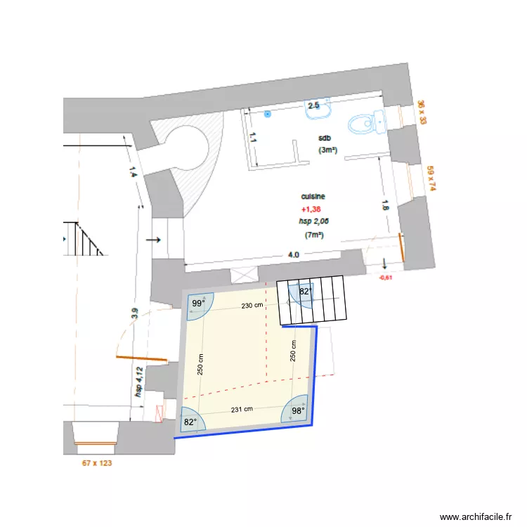 PM Terrasse. Plan de 