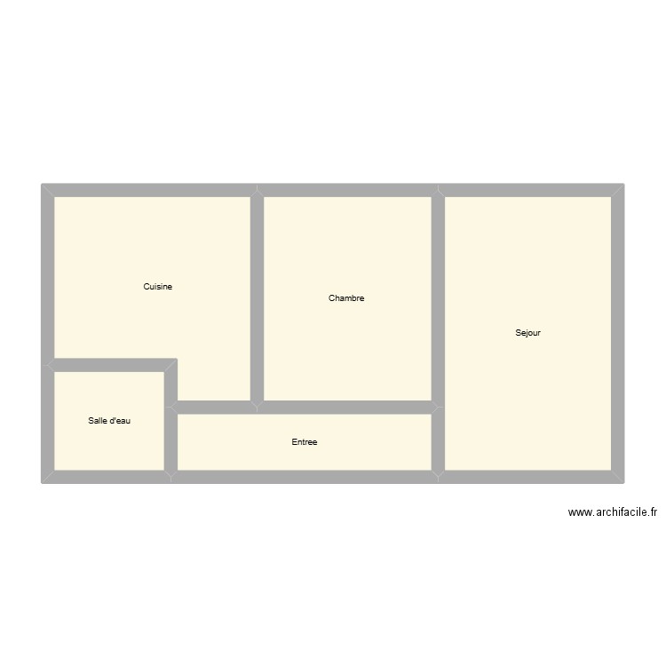 2702. Plan de 5 pièces et 62 m2