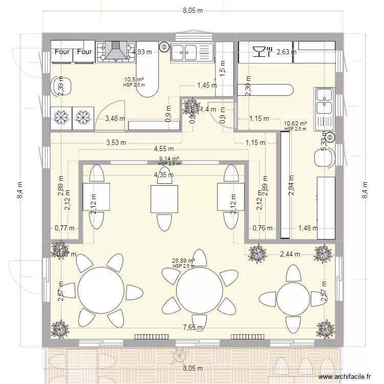 restaum. Plan de 0 pièce et 0 m2
