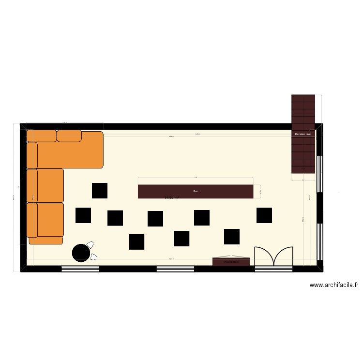 Maison Arthur formation. Plan de 1 pièce et 75 m2