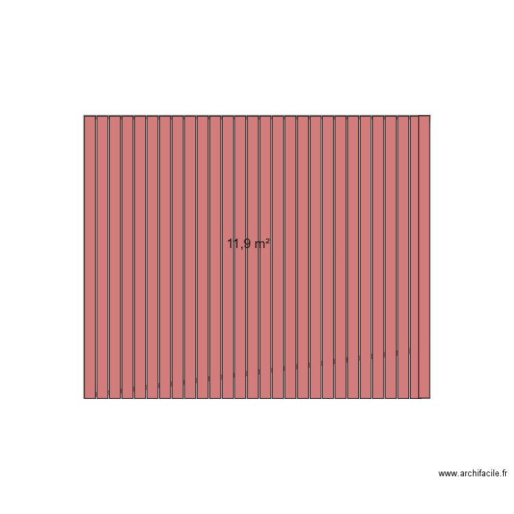TERRASSE BOUZIGUES BAS. Plan de 1 pièce et 12 m2