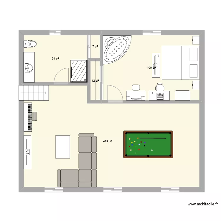 FG58-C. Plan de 5 et 72 m² FG58-C. Plan de 5 et 72 m²