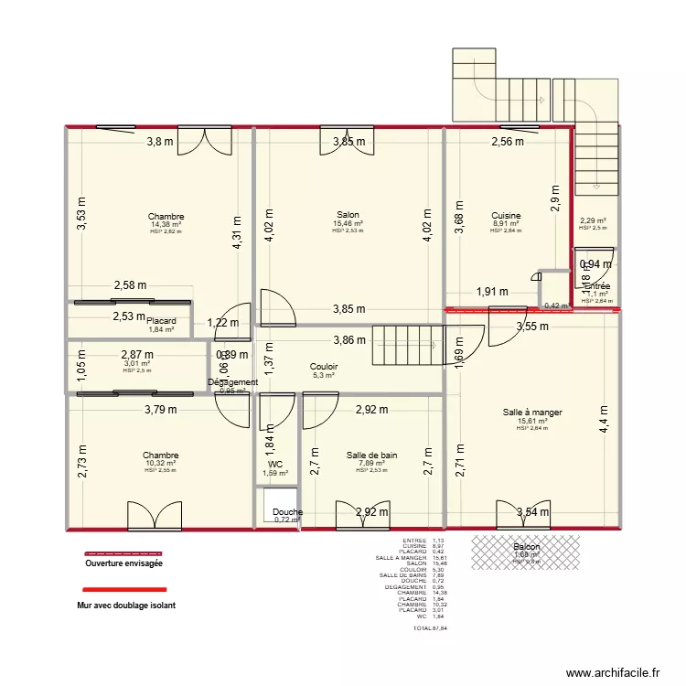 17 AV PLAN F4 / ETAGE 1. Plan de 
