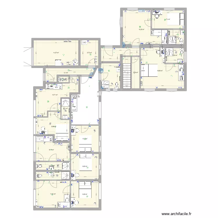 leon boll&eacute;e sdb3. Plan de 