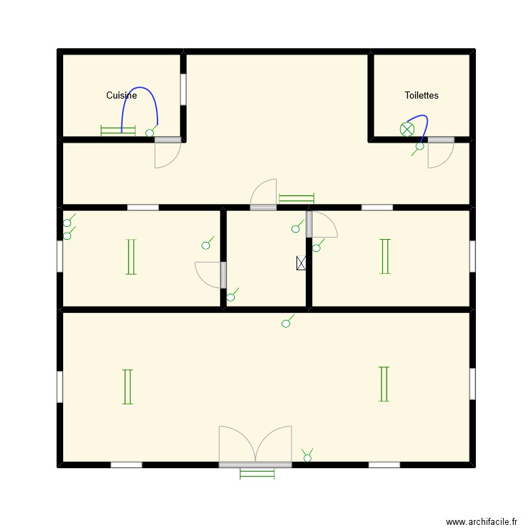 Logement MEDESSEDJI. Plan de 7 pièces et 60 m2