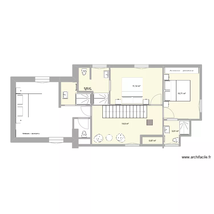 Piriac &eacute;tage. Plan de 
