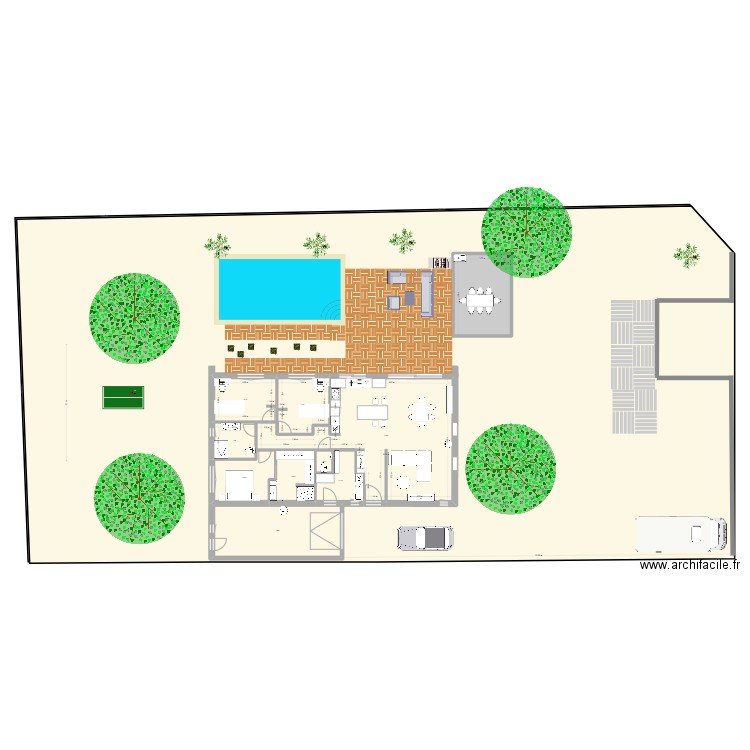 Booa. Plan de 10 pièces et 170 m2