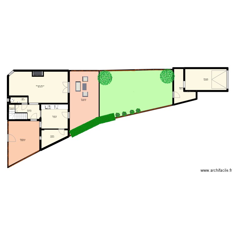 METAL. Plan de 23 pièces et 248 m2