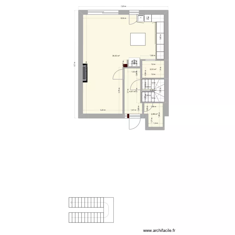 Maison final. Plan de 5 et 52 m² Maison final. Plan de 5 et 52 m²