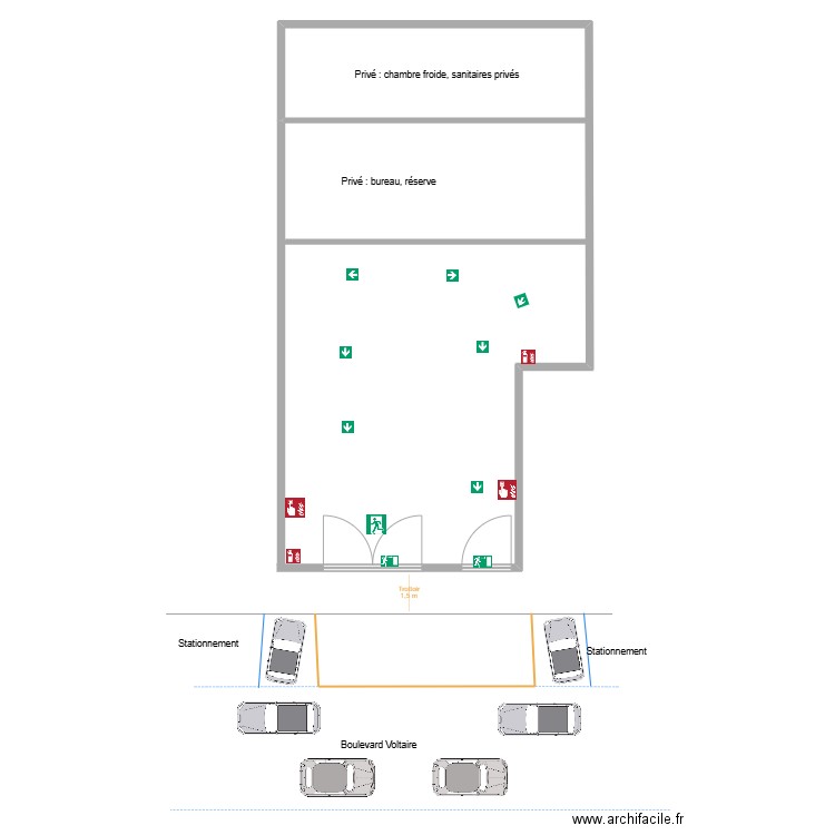 MARKET EXOTIC : Cheminement interieur. Plan de 0 pièce et 0 m2