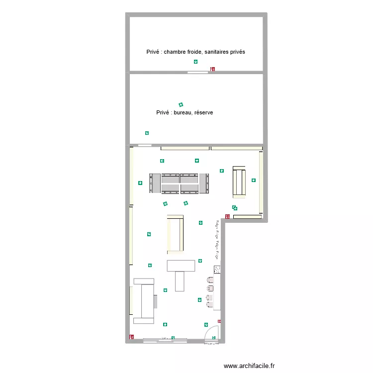MARKET EXOTIC : Cheminement interieur. Plan de MARKET EXOTIC : Cheminement interieur. Plan de