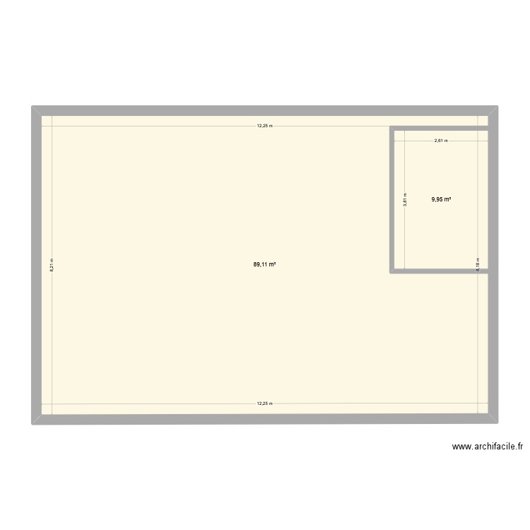 maison. Plan de 2 pièces et 110 m2