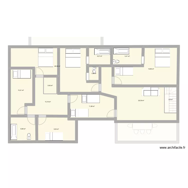 Maison avec &eacute;tage essai4. Plan de 