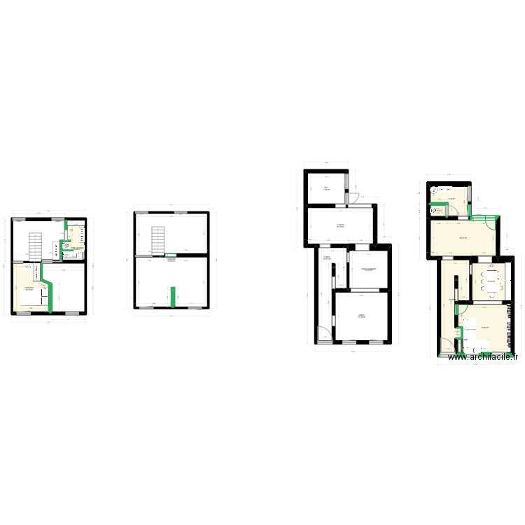 Maison final. Plan de 14 pièces et 187 m2