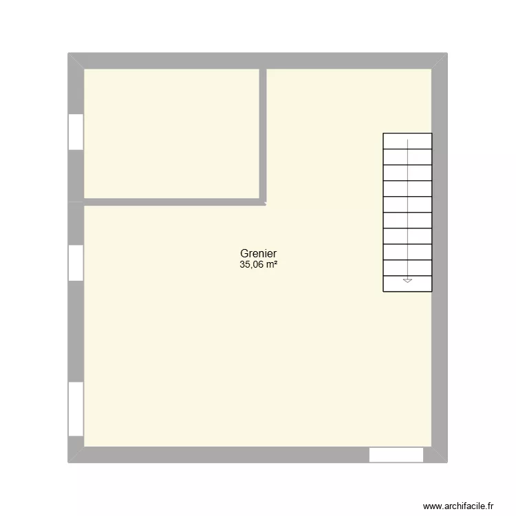 grenier. Plan de 1 et 35 m² grenier. Plan de 1 et 35 m²