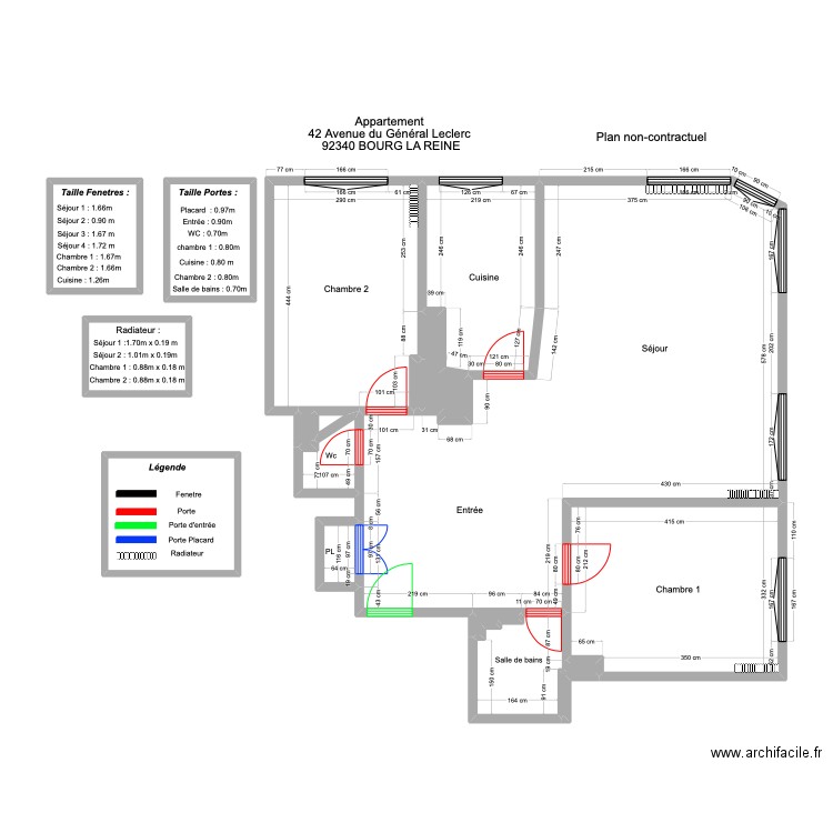 EXEMPLE SCI LES 2G . Plan de 17 pièces et 101 m2