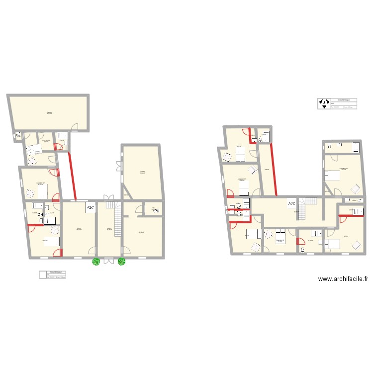 Melina Marsillargues. Plan de 31 pièces et 398 m2