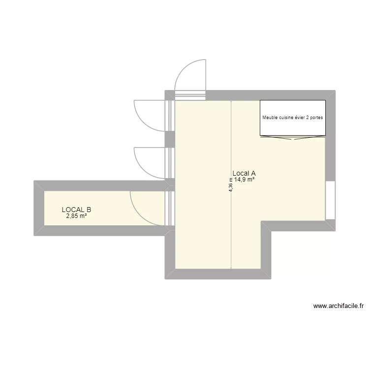 Sinistre Horizon 092026. Plan de 2 Pièces et 18 m² Sinistre Horizon 092026. Plan de 2 Pièces et 18 m²