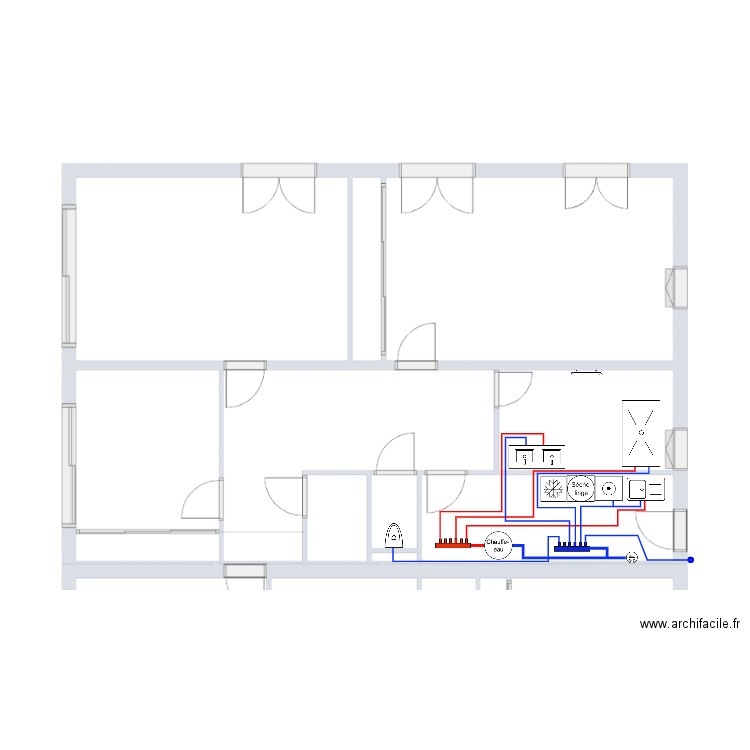 RT 25-460 De La Fournière Garage Plomberie Sanitaire. Plan de 0 pièce et 0 m2