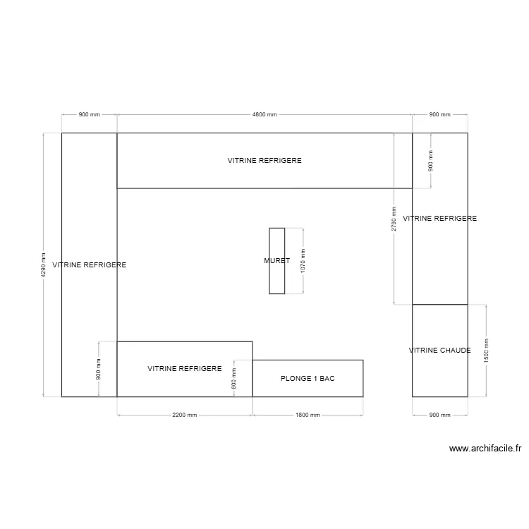 PLAN VITRINE MAISON MEBS. Plan de 