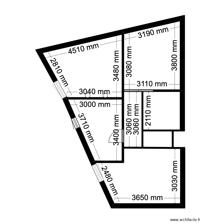 Gite ETAGE M2 PLANCHER. Plan de 7 pièces et 50 m2