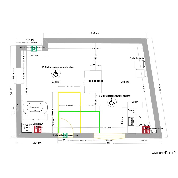 Salon toilettage. Plan de 0 pièce et 0 m2