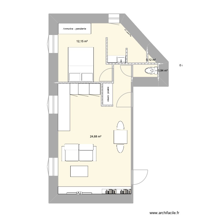 T2 AUBAGNE. Plan de 0 pièce et 0 m2 T2 AUBAGNE. Plan de 0 pièce et 0 m2