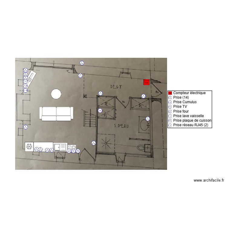 David & Marie Prise + Multimédia RDC. Plan de 0 pièce et 0 m2