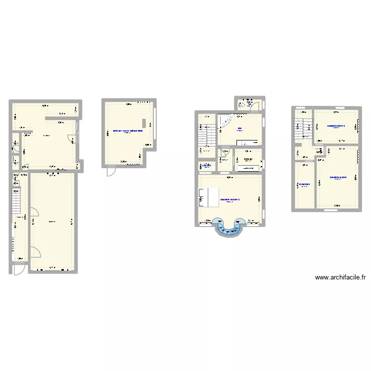 MAISON LODELINSART. Plan de 18  et 231 m²